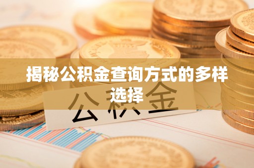 华坪揭秘公积金查询方式的多样选择